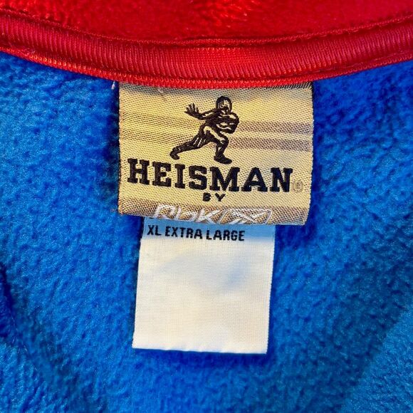 Vintage Kansas Jayhawks Heisman by Reebok Fleece Quarter Zip Sweatshirt KU NCAA - Picture 3 of 5